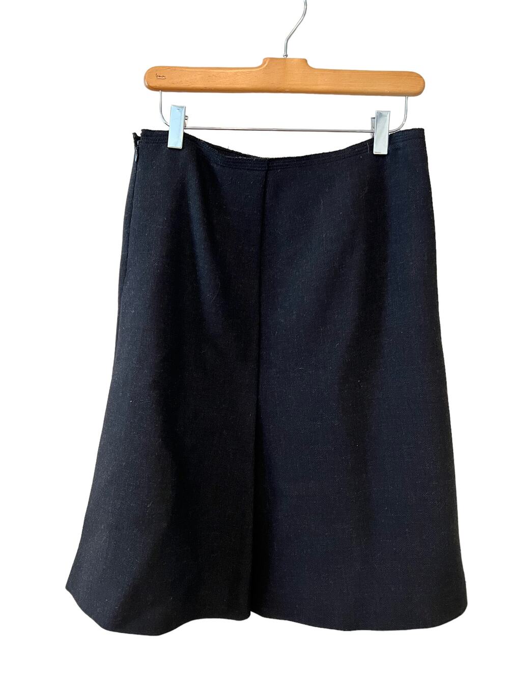 Prada Inverted Pleat Skirt Black 4